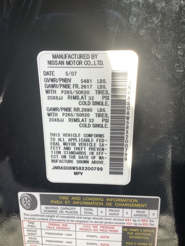 FX35 2008 Glove Box OEM