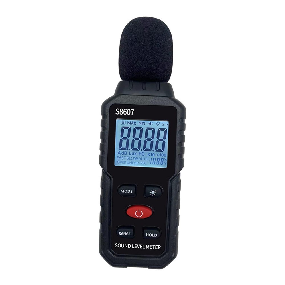Meter Professional Noise Meter Backlit Display 30-130dB Data Hold Digital Sound