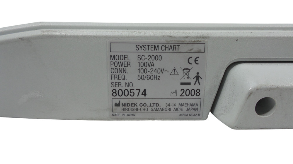 Nidek SC-2000 LCD System Chart - Free Shipping