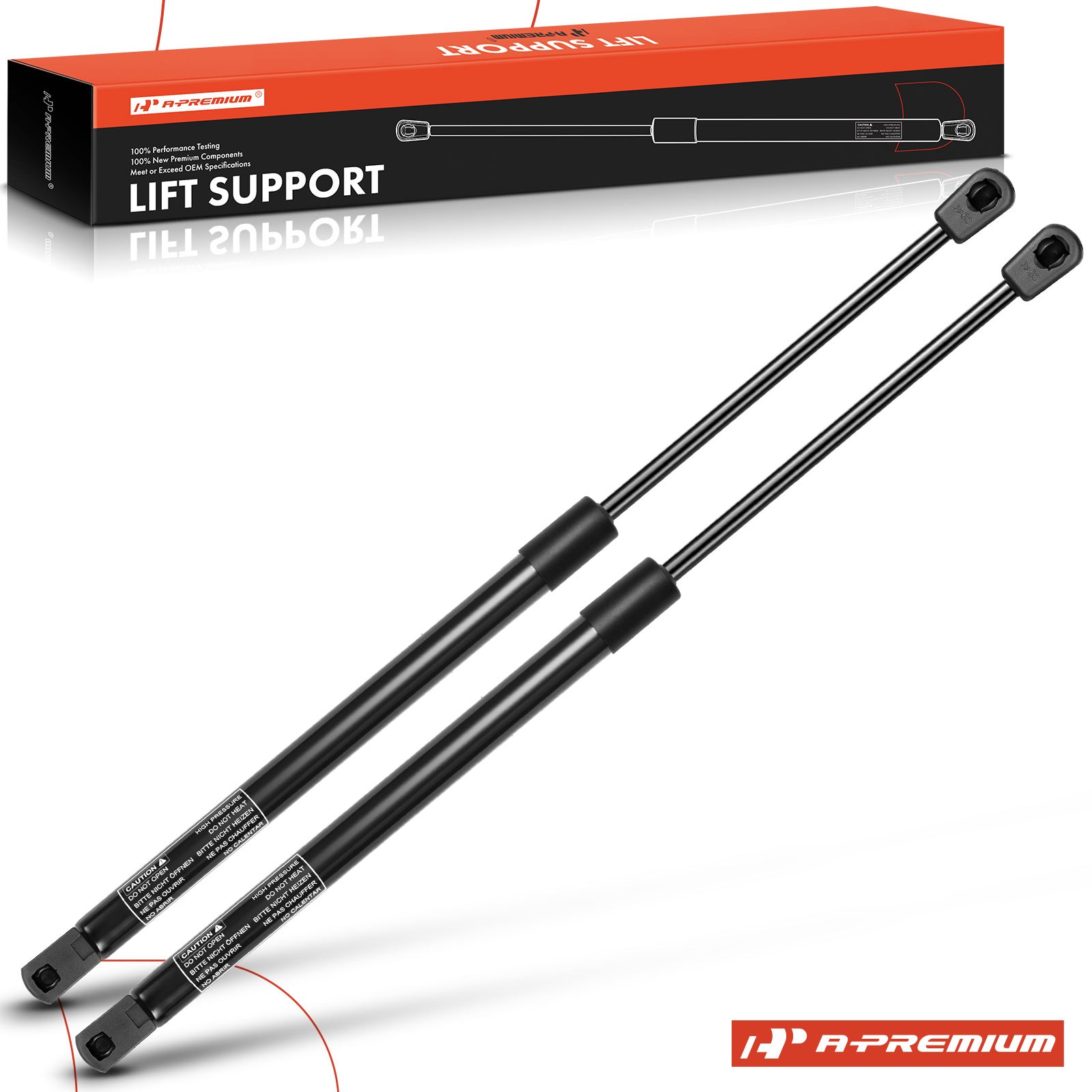 A-Premium 2x Rear Window Lift Supports Shock Struts for Chevy Tahoe 2000-2006