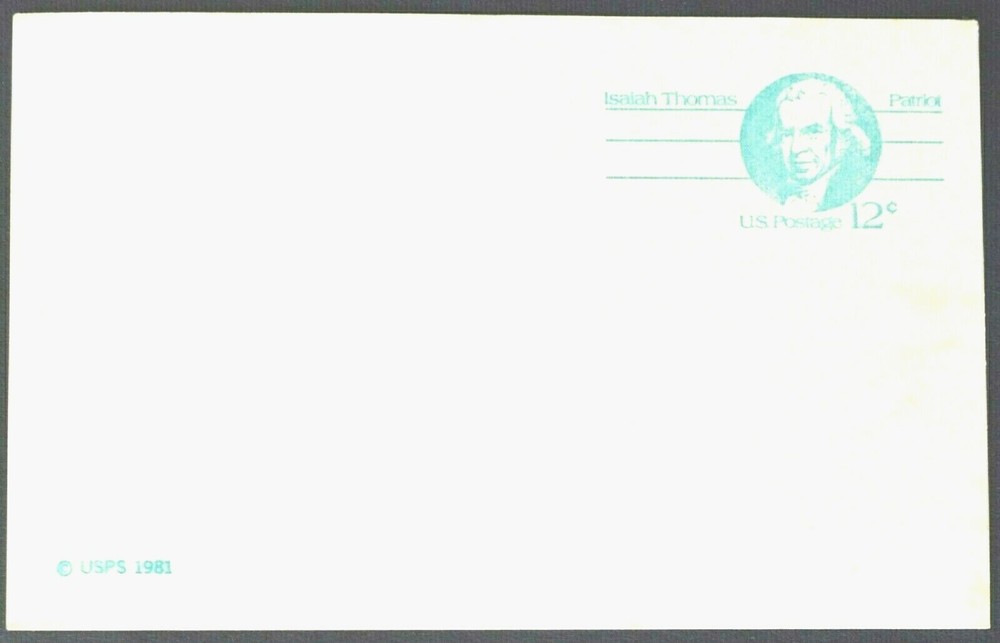 1981 US Sc. #UX89 postal card, 12 cent, mint, sharp corners, excellent shape