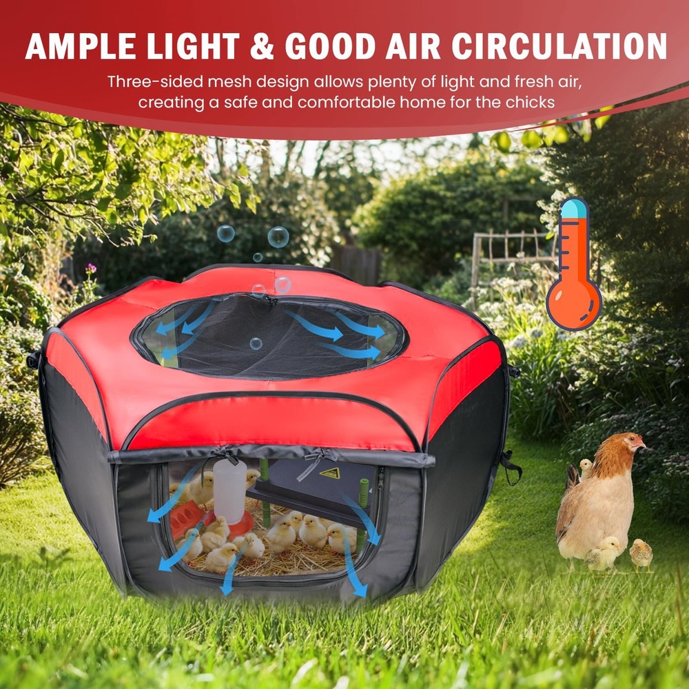 Chicken Brooder Box for Chick Starter Kit - 10 * 12inch Brooder Heating Plate...