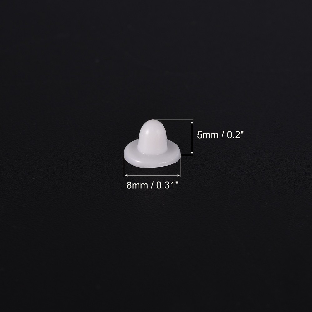 Earring Backs, 50pcs - Silicone Soft Earring Backs for Studs (White,8mm)