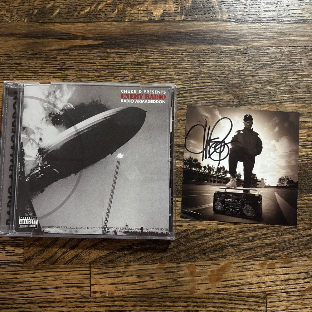SIGNED!! Chuck D Radio Armageddon CD signed insert Public Enemy SEALED