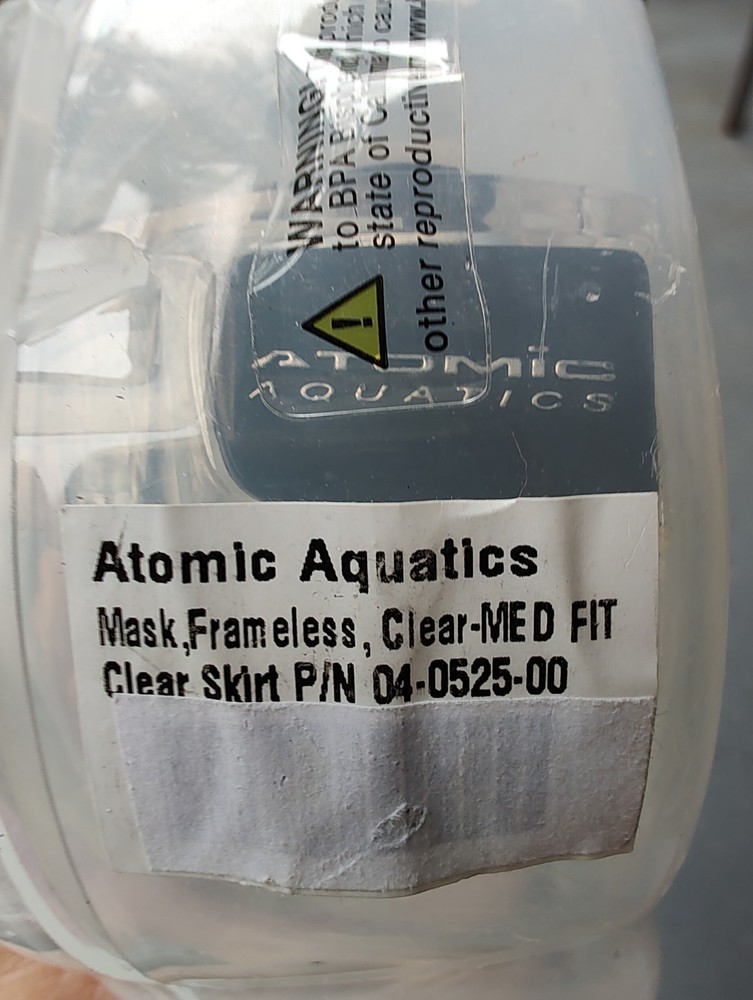 Atomic Aquatics Ultraclear Frameless Mask Medium Clear