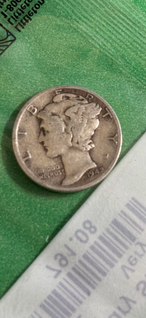 1942 Mercury Silver Dime (Very Good)