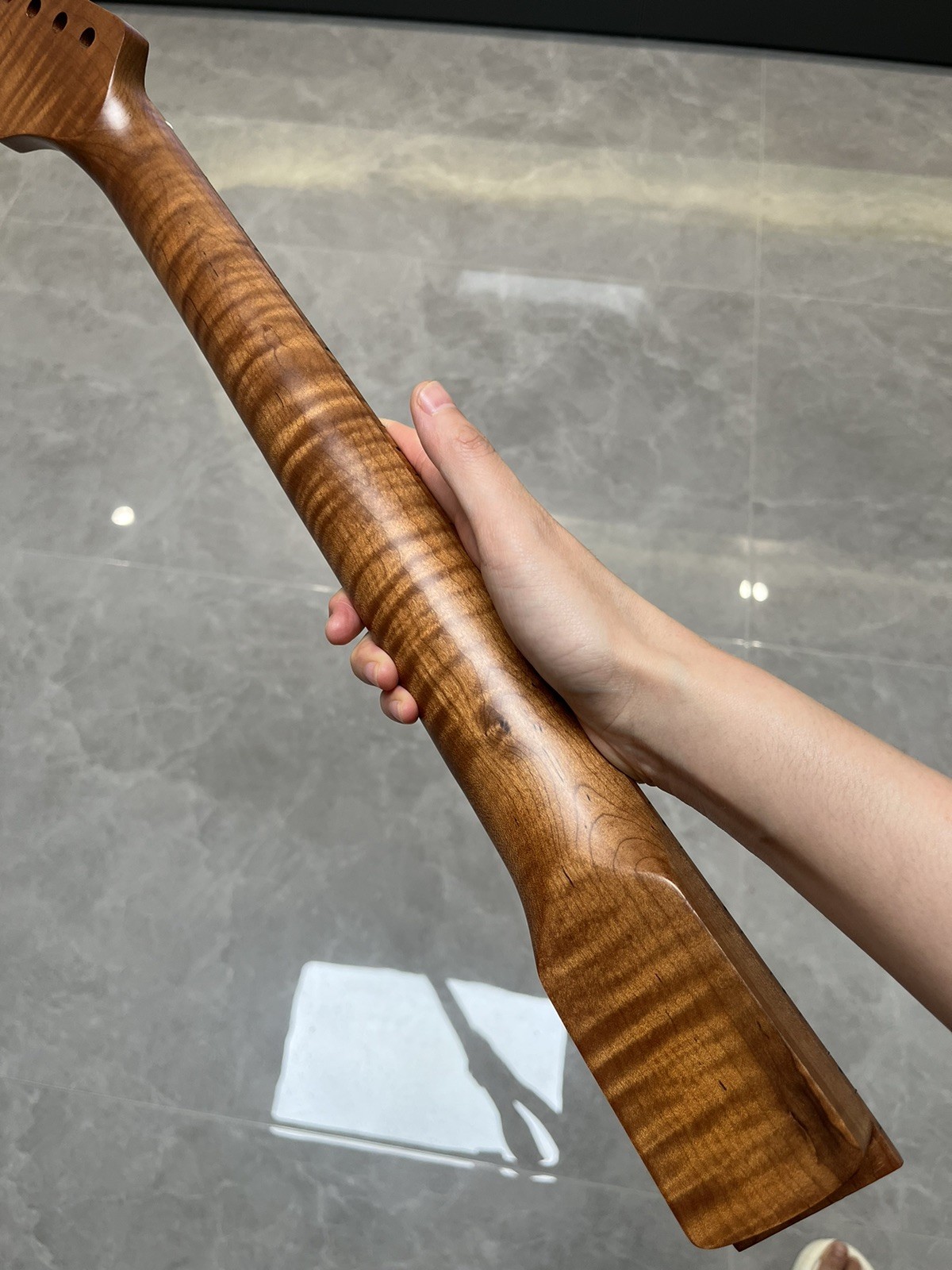 New Stainless 22Frets DIY Roasted Flame maple Electric guitar neck shur