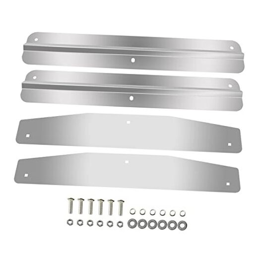 Pair(2) 24" Stainless Steel Mudflap Weights with Backing Plate