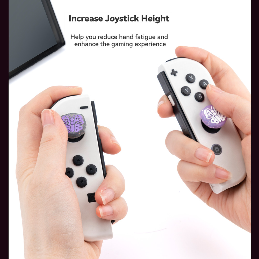 GeekShare Thumb Grips Caps for Nintendo Switch / Switch Lite / OLED Butterfly