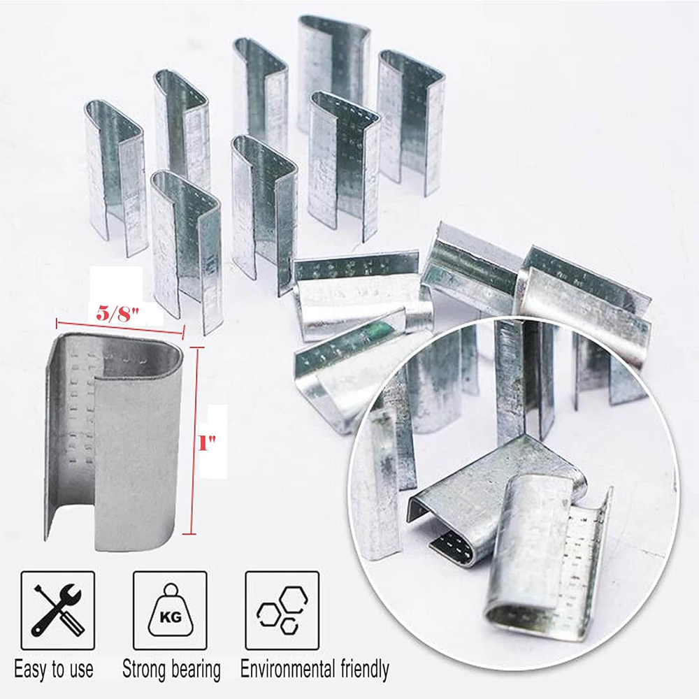 Poly Strap Open Metal Clips Packaging Pallet Strapping Banding 320 Length
