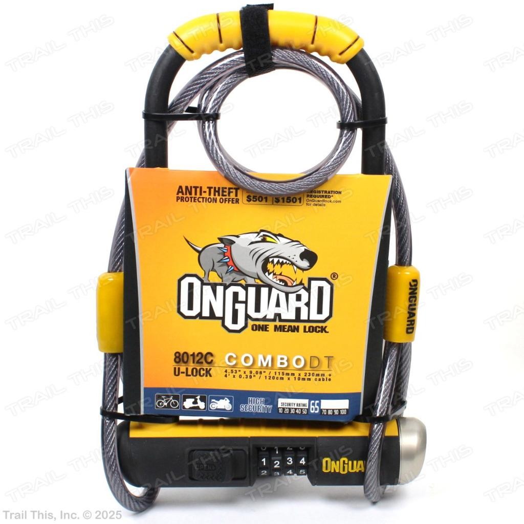 OnGuard Bulldog 8012C Bicycle Combination U-lock DT 9.06" x 4.53" with Cable