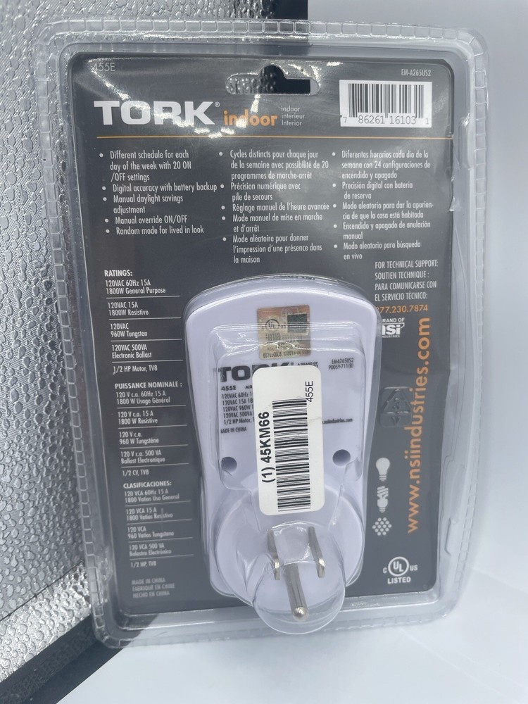 Tork Air Conditioner Digital Timer Indoor AC Timer 455E