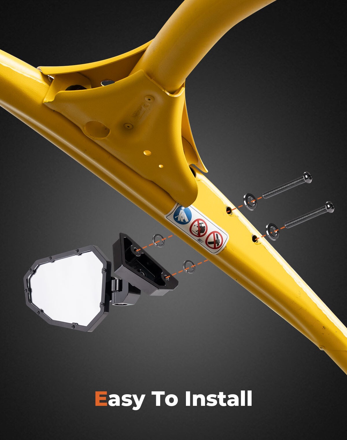 UTV Rear View Side Mirrors Aluminum for 2024-2025 Can Am Maverick R/R Max X RS