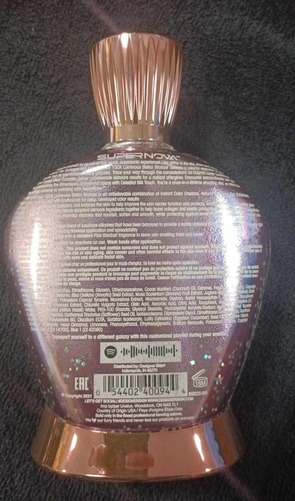 GENUINE Designer Skin Super Nova Supernova 100x Bronzer Tanning Lotion FRESH!