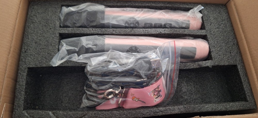 Sudotack KM300 PINK Bluetooth Karaoke Machine w/2 Wireless Mics Speaker System