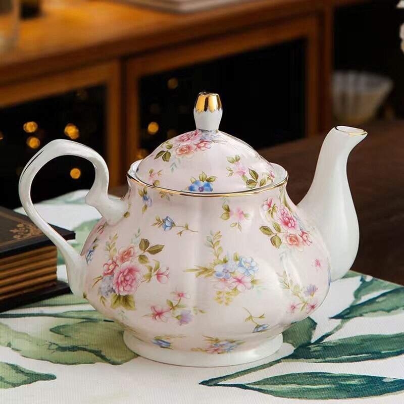 China Teapot 500ML With Heating Base High-Grade Porcelain Tea Warmer Teapot Set