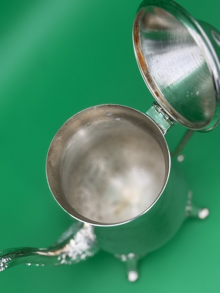 Vintage Silver Plated Tea/Coffee Set W/Sugar Cream Internatiol Silver- Rose Acce