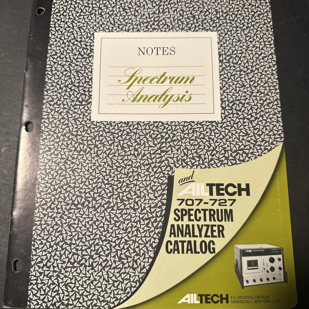 AILTECH 707-727SPECTRUM ANALYZER CATALOG