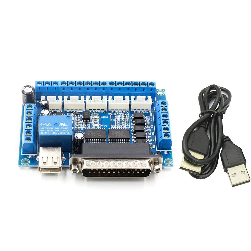 12-24V 5 Axis Interface Adapter Breakout Board For Stepper Motor Driver Mach3