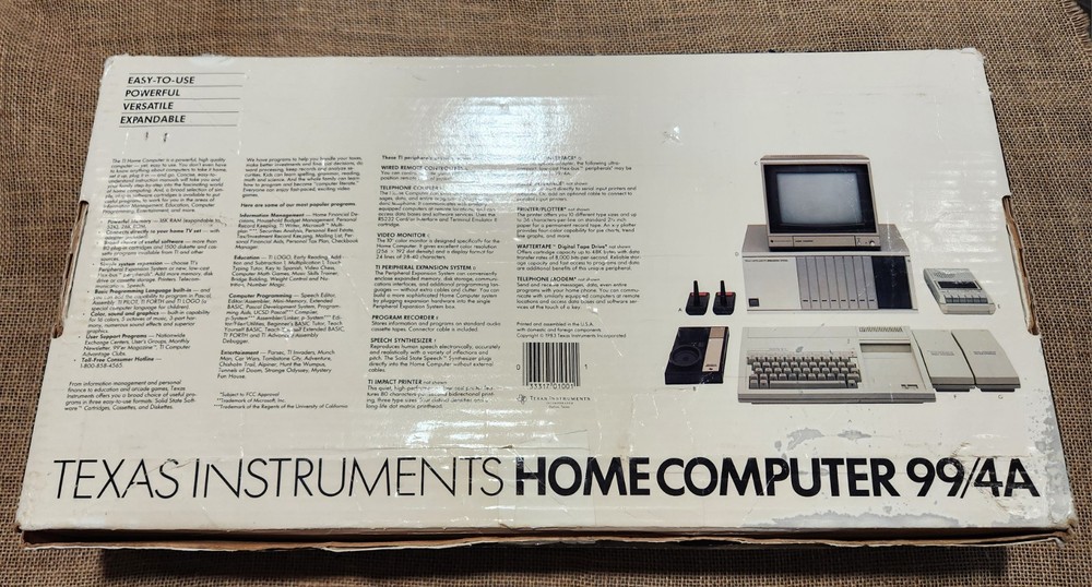 Vintage Texas Instruments TI 99/4A Home Computer System