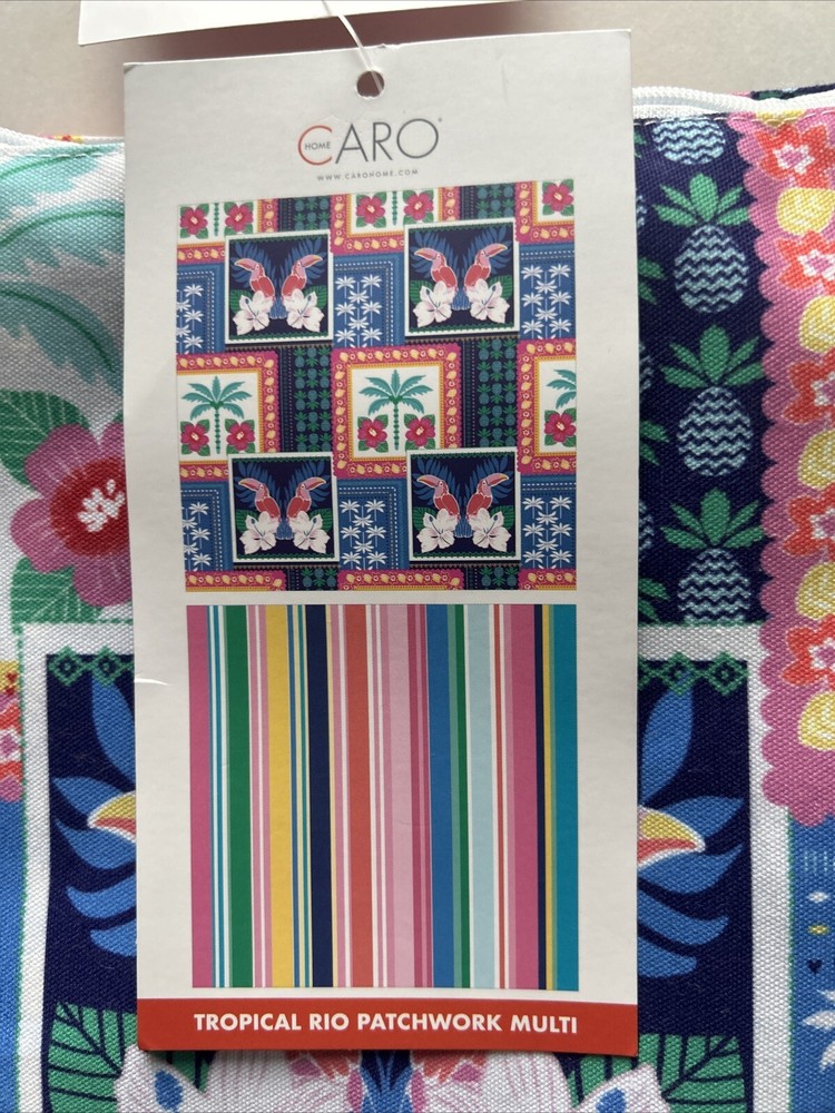 Beach Blanket Sand Free Tropical Rio Patchwork 60 X 60” Reversible