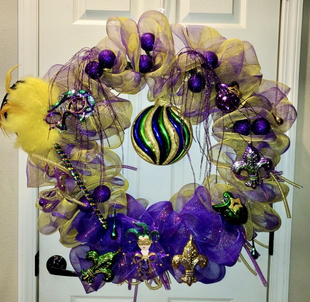 Mardi Gras Wreath