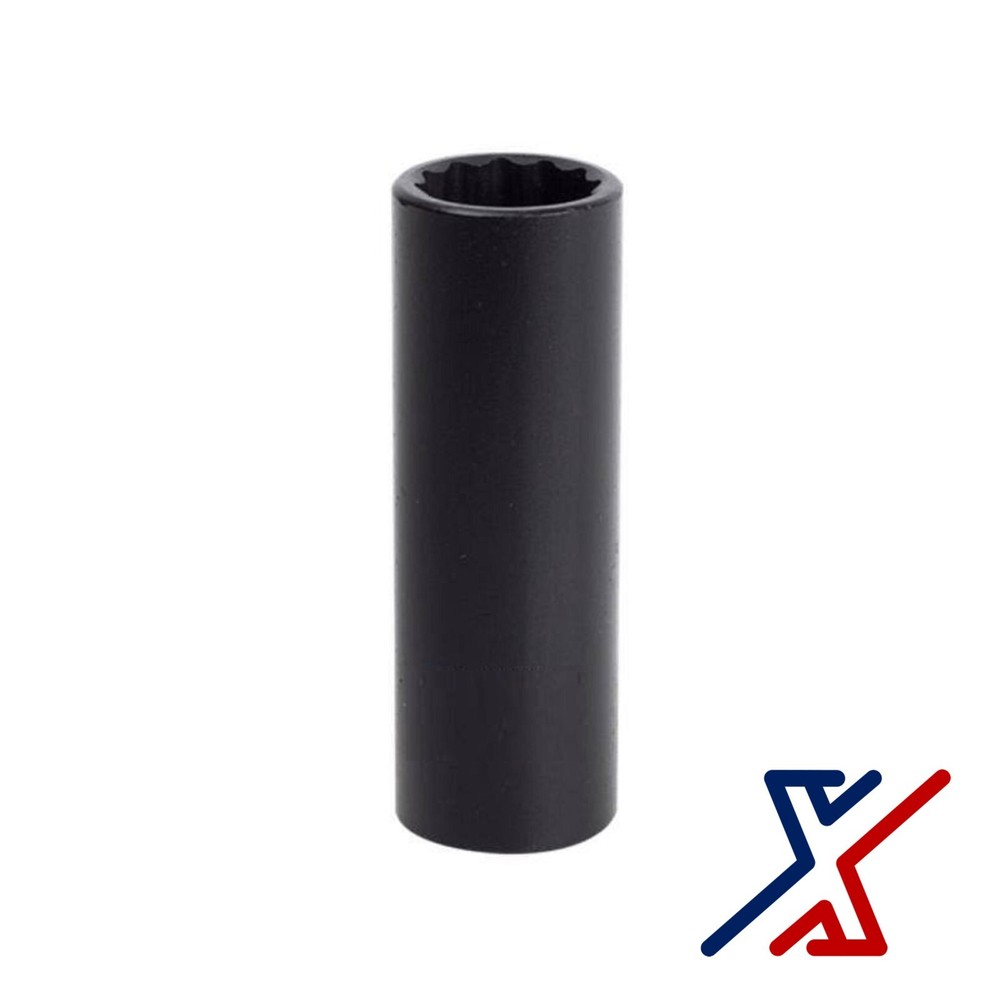 27 mm. x 1/2" Drive,  12 Point Deep Impact Socket, Spindle Axle Nut by X1 Tools