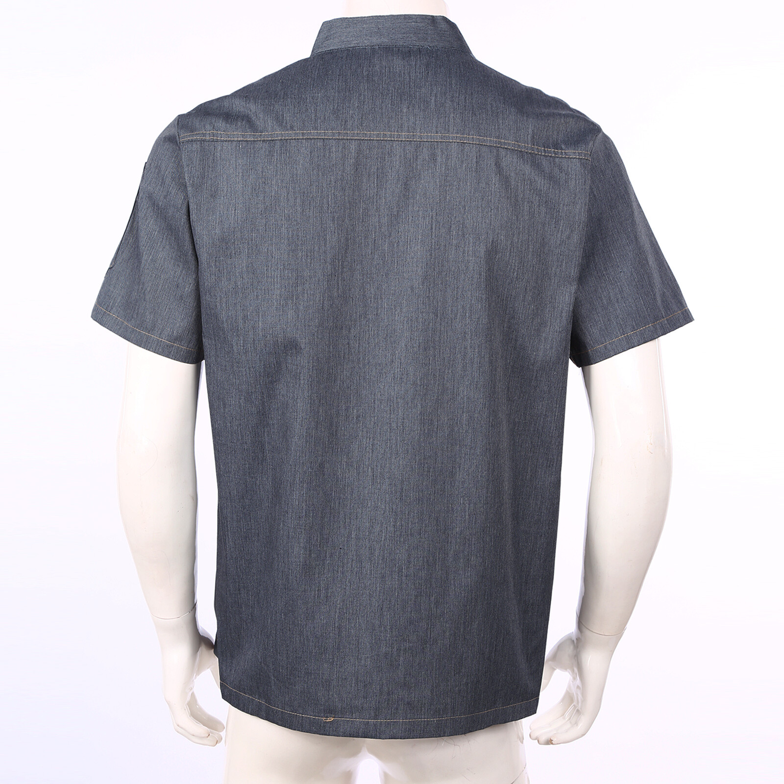 US Mens Chef Coat Jacket Restaurant Kitchen Workwear Cooking Baking Uniforms