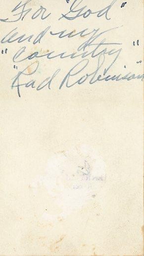 Red Robinson-Signed Card