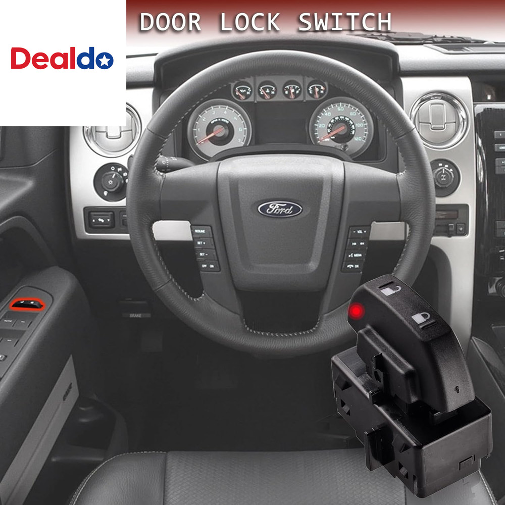 Front Power Door Lock Switch Compatible with 2009-2014 Ford F-150, Switch Assemb