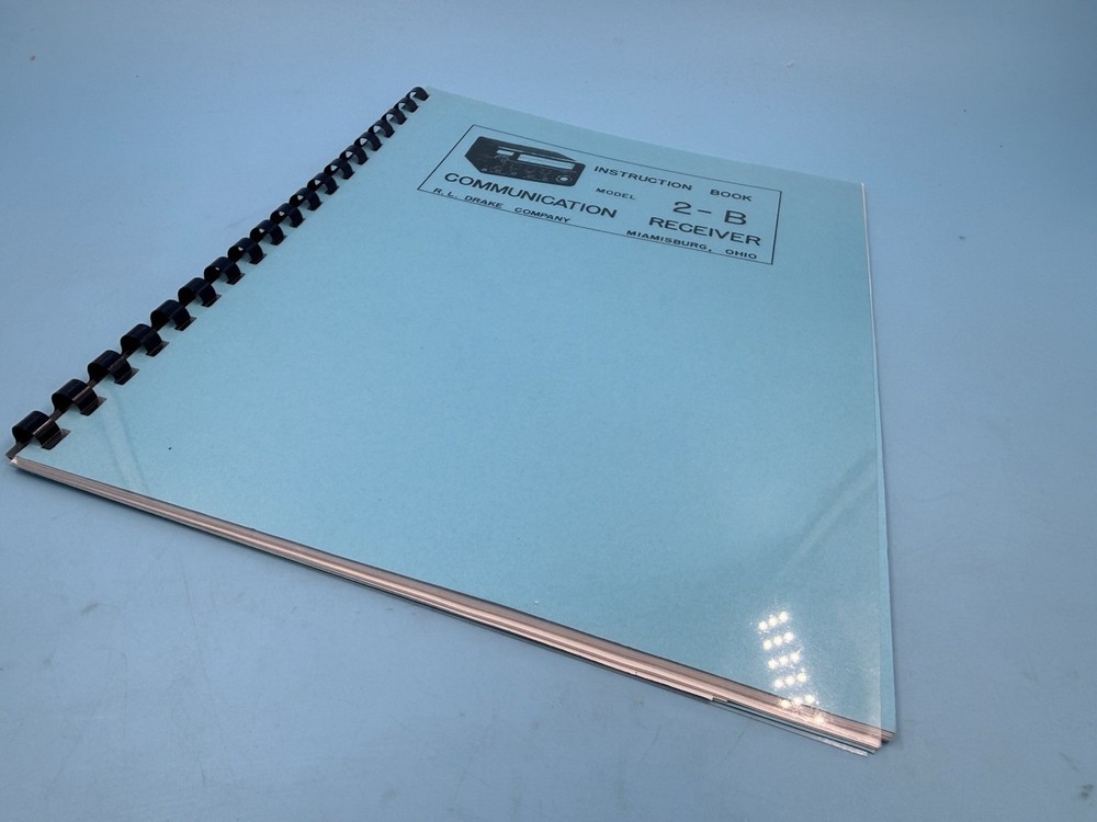 R.LDrake Drake 2B 2-B ShortWave Receiver Manual