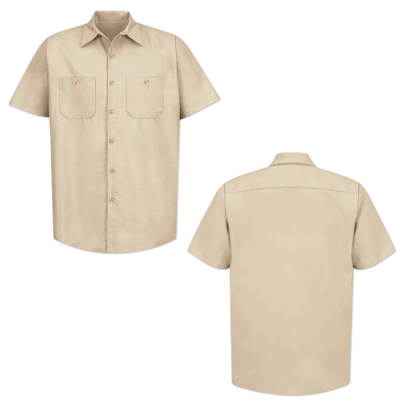 Red Kap Men's Work Shirt Short Sleeve Industrial Uniform