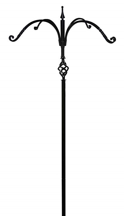 Erva Squirrel Proof Super Tall Quad Bird Feeder Decorative Pole System With Twis