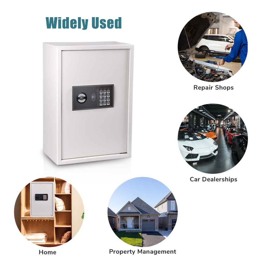 245 Hook Key Safe Security Lock Storage Box Digital Electronic Cabinet Organizer