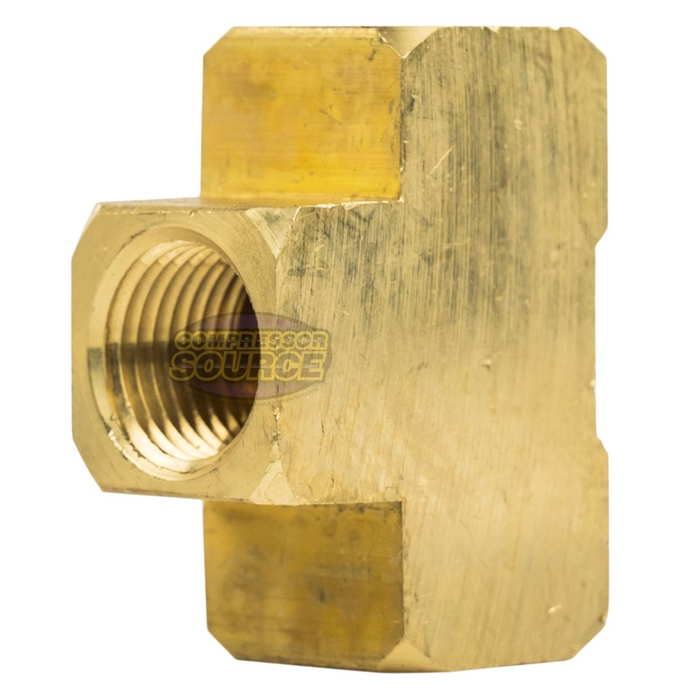1/2" NPT Female Solid Brass Union Tee T Joint Pipe Hose Connector