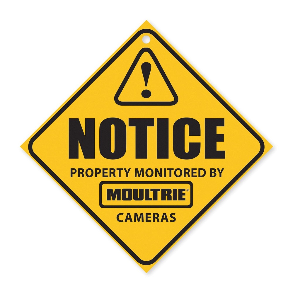 Moultrie Camera Surveillance Signs Einheitsgröße, Yellow and black