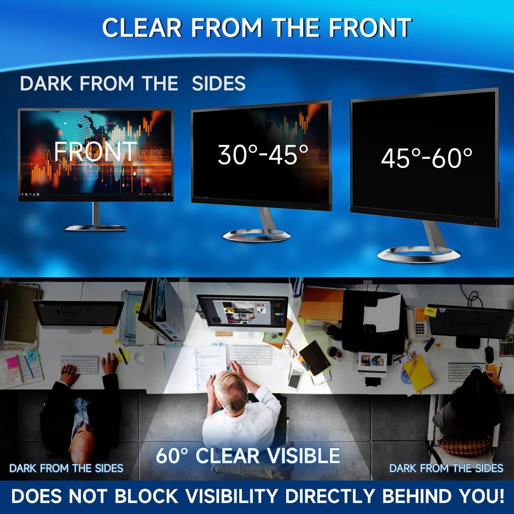 Magicmoon 2-Pack 24 Inch Computer Privacy [2 Pack] 24 16:9 Aspect Ratio