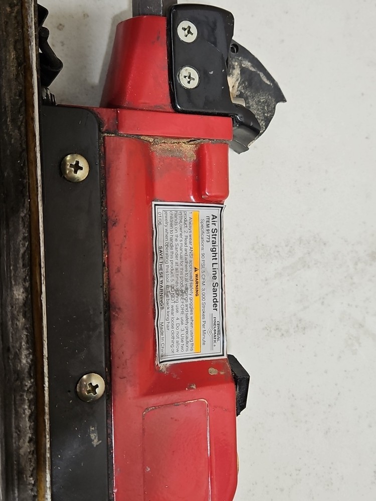 Broken HandleCentral Pneumatic Straight Line Motion Air Inline Sander Item 91773