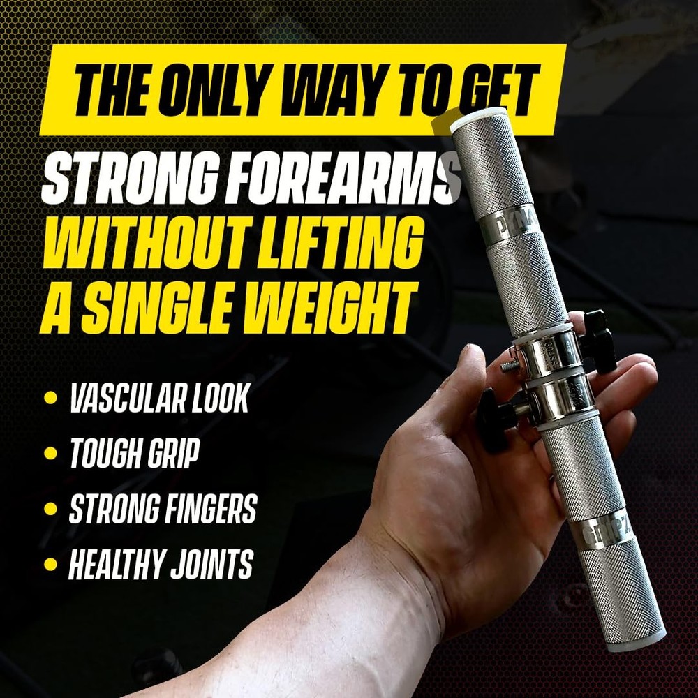 GRIPZILLA Dynamo Forearm Strengthener and Wrist, Comfortable Grip Silver