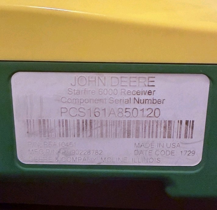 John Deere Starfire 6000 Receiver SF1 & SF3 Ready does not power on.