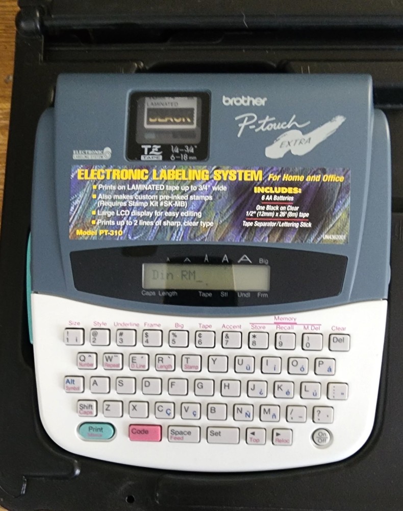 Brother P-Touch Extra PT-310 Electronic Labeling Thermal Printer Label Maker