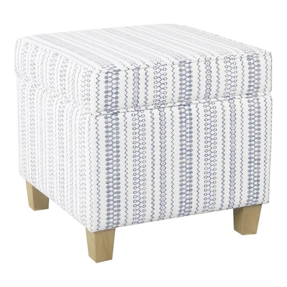 Home Decor | K7342-F2359 |Classic Square Storage Ottoman with Lift Off Lid |