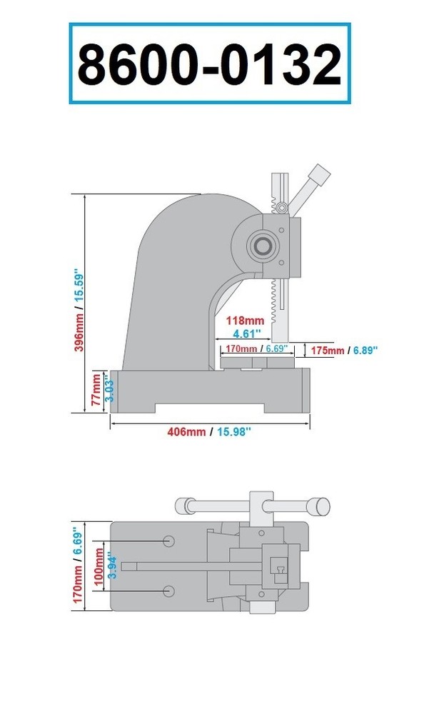 PRO-SERIES 2 TON ARBOR PRESS (8600-0132)