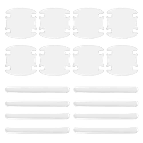 16PCS Car Door Handle Cup Scratch Protector Set - Universal Waterproof Clear