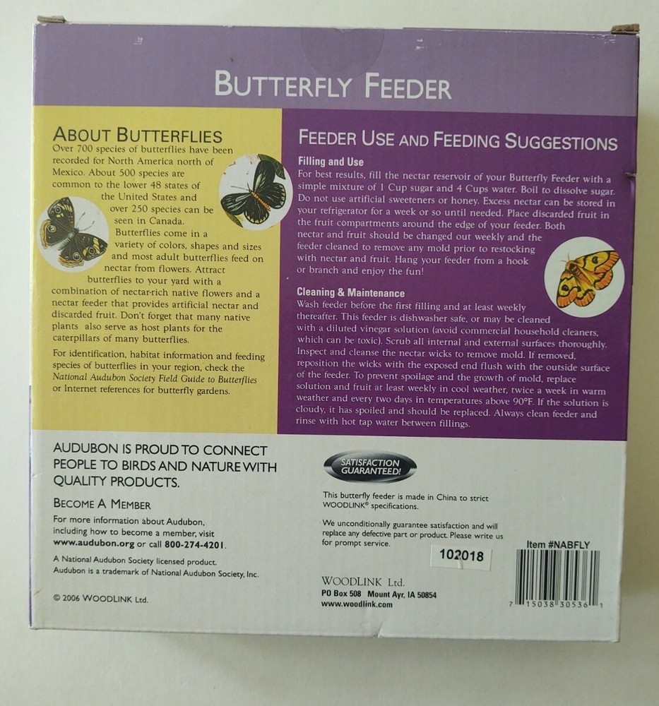 AUDUBON BUTTERFLY FEEDER BY WOODLINK