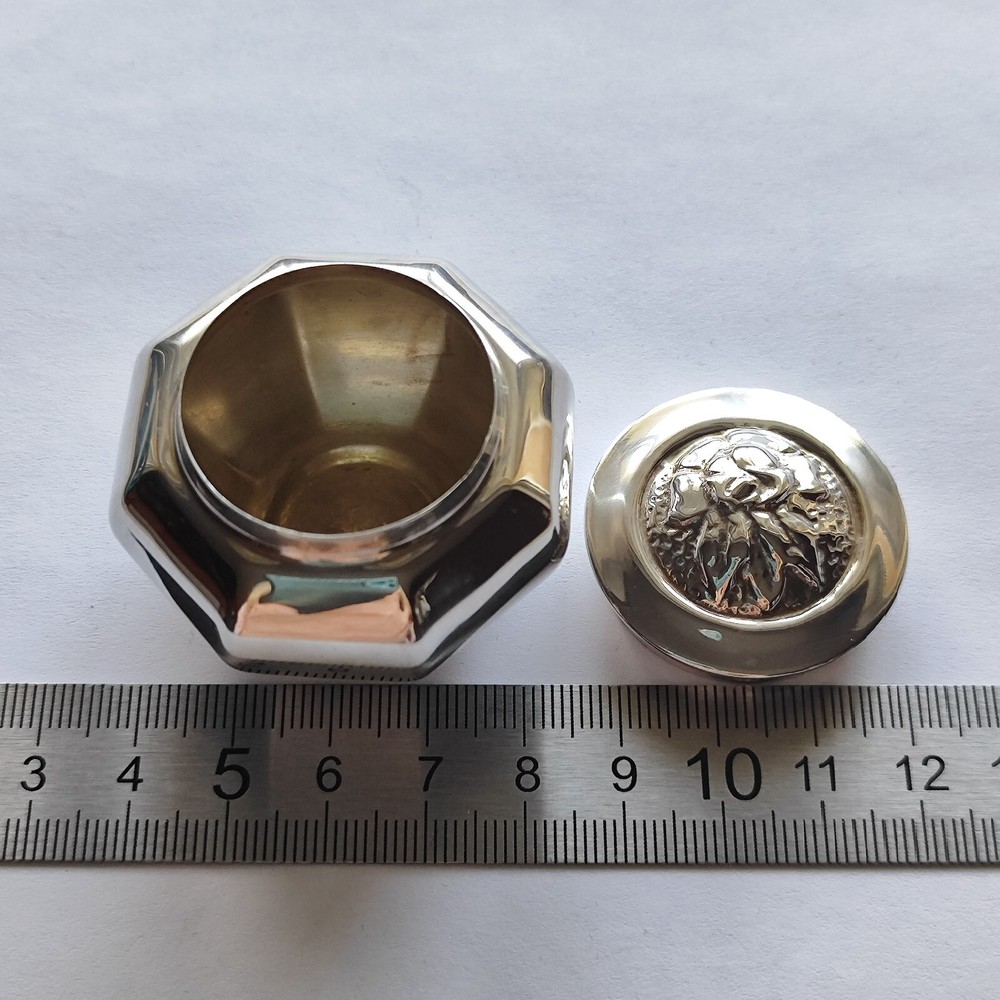 Vintage Silver Pill Box.Tablet box, 1990s, 20.8 g.