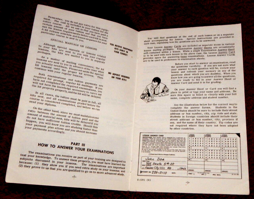 Vintage National Technical Schools Student Guide Book