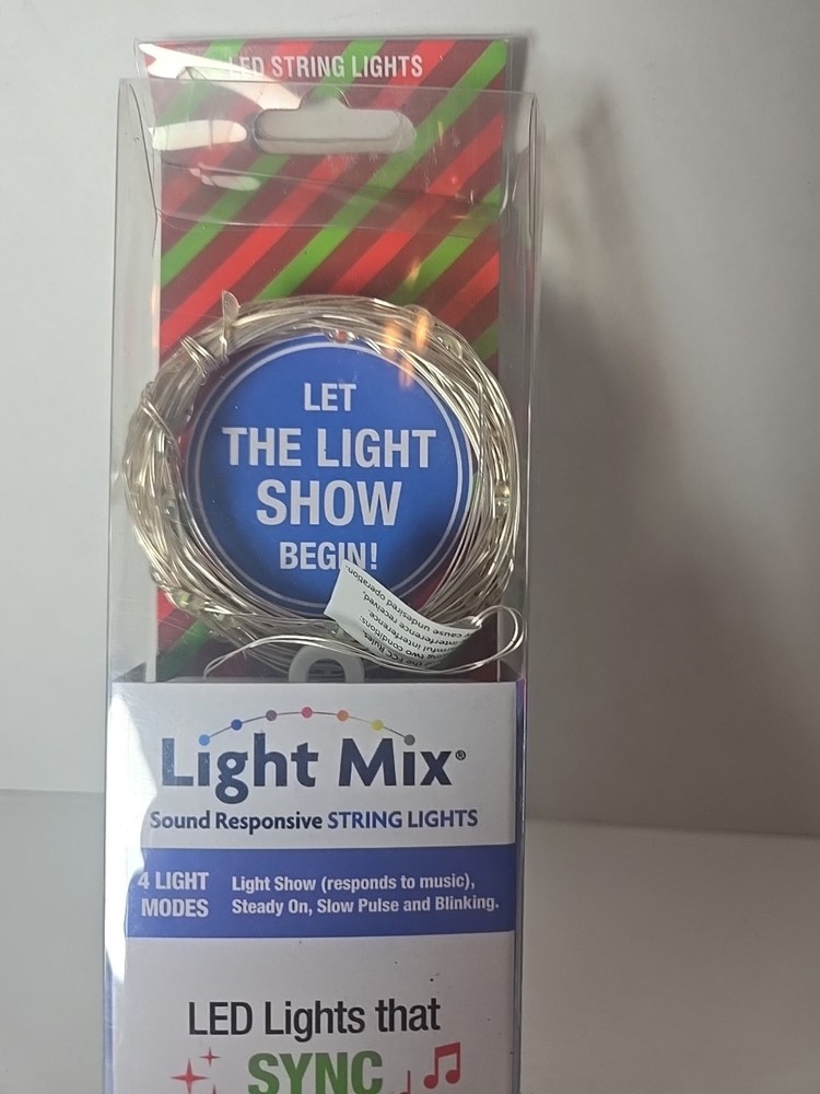 Light Mix Sound Responsive LED String Light - Length 16 ft. W/ 4 Light Modes
