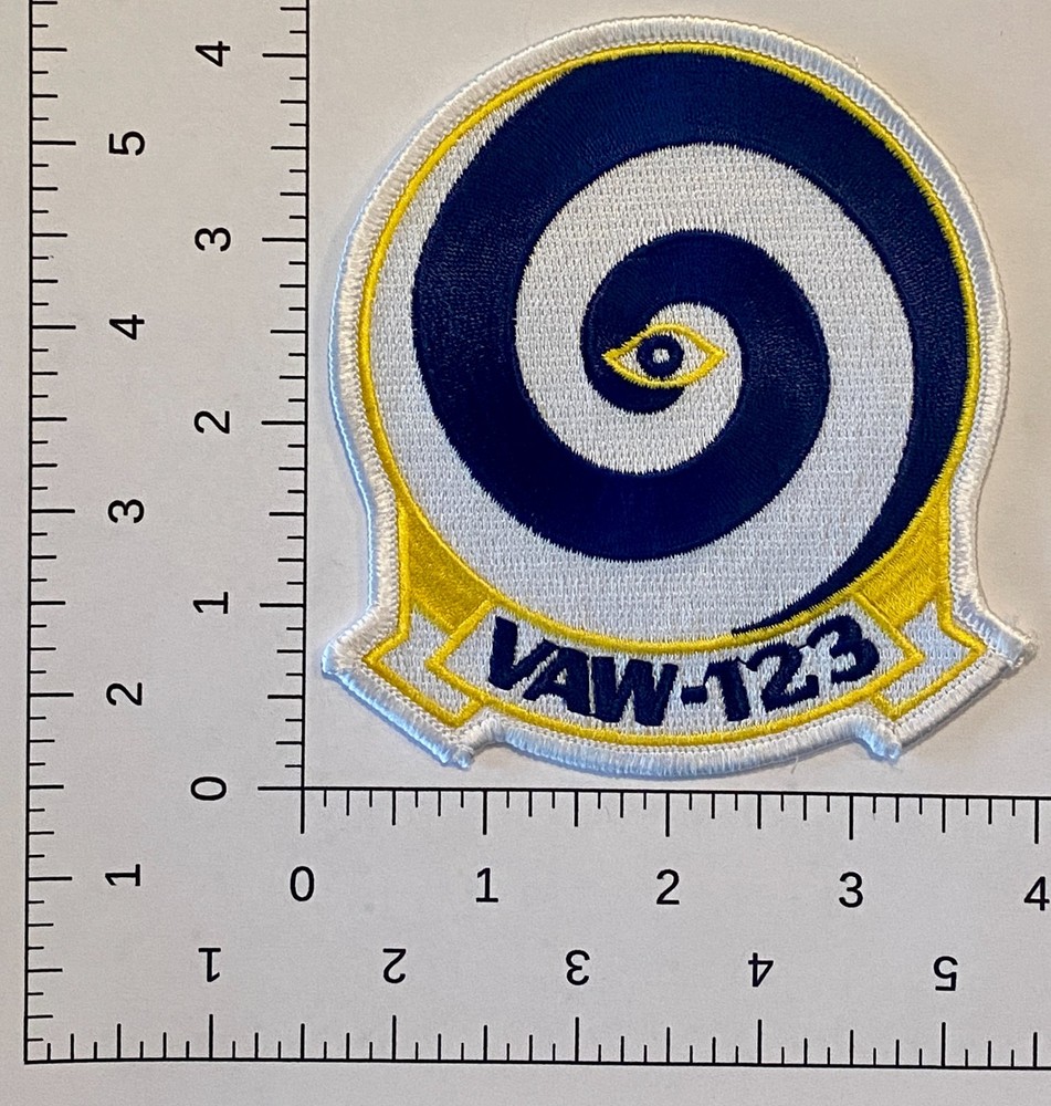 VAW-123 Patch Screwtops US Navy Hawkeye Squadron Embroidered