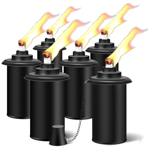 Pack Torch Replacement Canisters, 1oz Bamboo Lantern Refillable Torches, 6